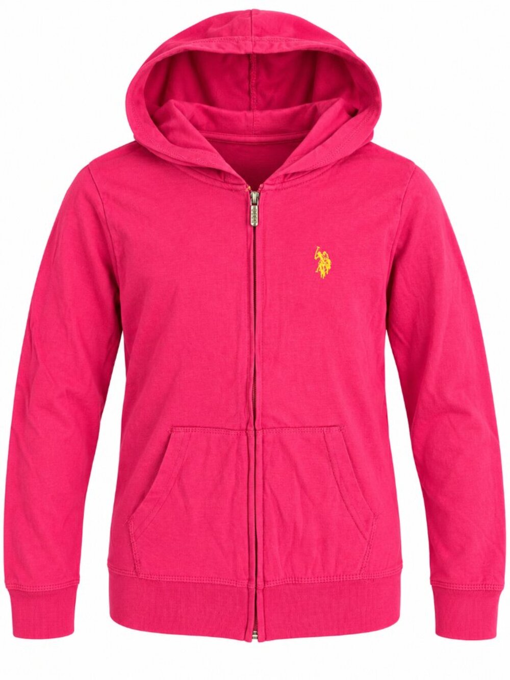 U.S. Polo Assn. Girls Pink Full Zip Hoodie Size 10/12